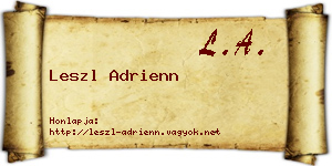 Leszl Adrienn névjegykártya